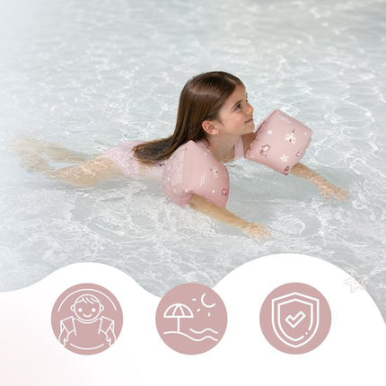 Sipo - Zwembandjes Kinderen - Set van 2 - Opblaasbare Zwemvleugels - voor 3-6 Jaar - Zwemhulp voor Zwemles & Zwembad - Dubbele Luchtkamers - Veilig Zwemaccessoire - 15-30 kg - 18.5 x 15 x 13 cm - Roze