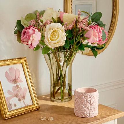 Vaas - Glazen Bloemenvaas - Decoratieve Vaas - Mondgeblazen - Waterdicht - Voor Bloemen & Takken - Woonkamer & Interieur - Ø17 x 23.5 cm - Groen