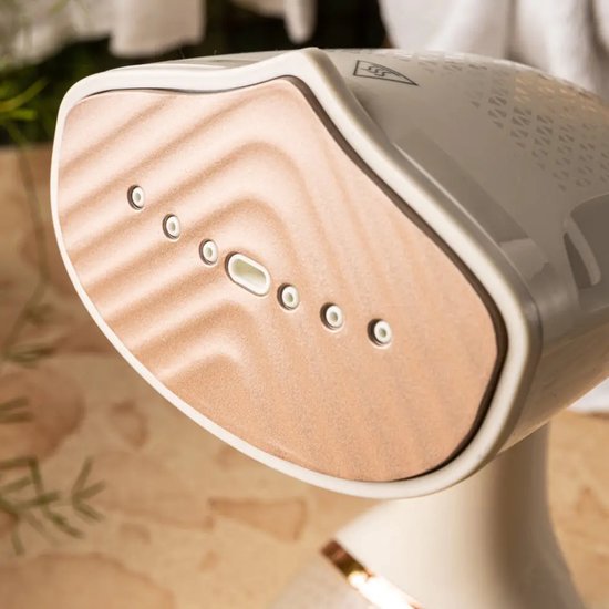 Klausberg - Garment Steamer - Handheld Steamer - Clothes Wrinkle Remover - Vertical Steamer - Steam Iron - For Clothing and Textiles - 400 ml - 1500W - Beige