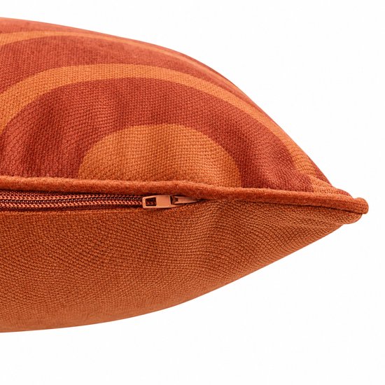 Kussen - Bedkussen - Decoratief Kussen - Sierkussen Set van 2 - Fluweelzachte Polyester Bekleding - Afneembare Hoes - Rits - Wasbaar - Binnengebruik - Voor Bed, Bank en Fauteuil - 30 x 50 cm - Terracotta