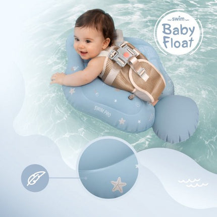 Sipo - Swim Pro - Baby Zwemband met Zitje - Opblaasbare Zwemtrainer Baby - Baby Float met Veiligheidsgordels - Zwemring voor Baby & Peuter 6-36 Maanden - 11-18 kg - 70 x 48 cm - Blauw