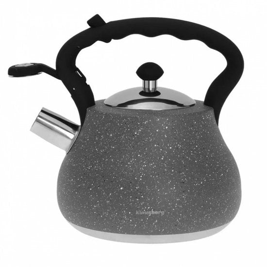 Top Choice - Steel whistling kettle - marble grey - 2.7 litres