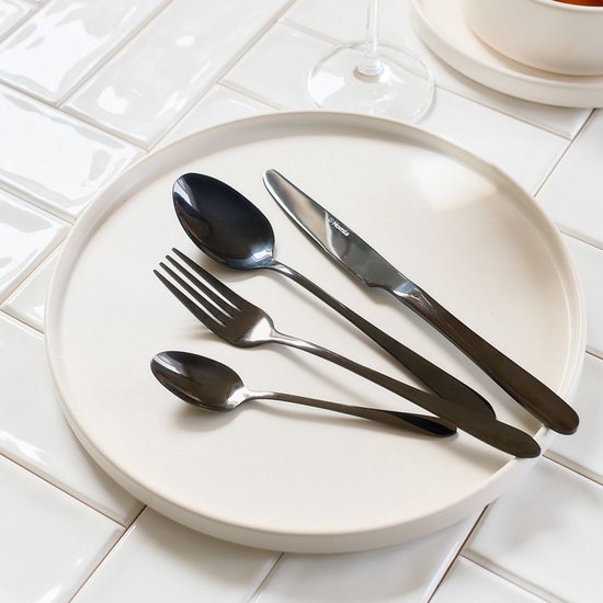 HOMLA - ABELE - Cutlery set - 16 pieces - Black
