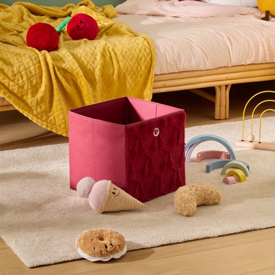 Atmosphera Kids Cerise Opberg - 30 x 30 x 30 cm - Opvouwbaar - Rood