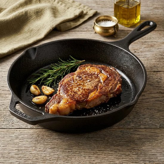 Hage - Frying Pan - Cast Iron Frying Pan - Skillet - Roasting Pan - Induction - Gas - Electric - Ceramic - Universal - Ø25.5 cm – Black