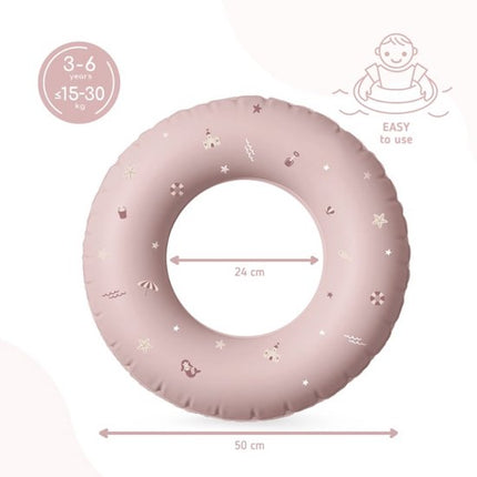 Sipo - Zwemband Kinderen - Opblaasbare Zwemring 50 cm - Zwemhulp voor Zwembad & Vakantie - Kinder Zwemband 3-6 Jaar - Water Speelgoed - PVC - 15-30 kg - Roze