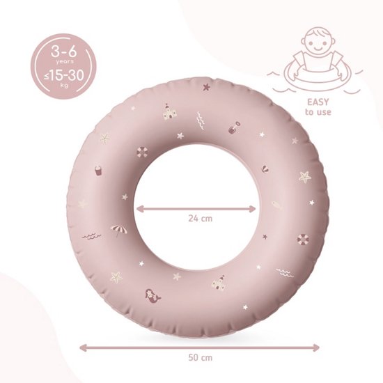 SIPO Schwimmring für Kinder – 50 cm – 3-6 Jahre – Rosa