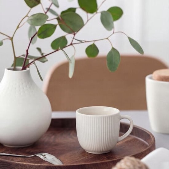 Strata mok set van 6 – witte koffiemokken van New Bone China, 210 ml – foto 3