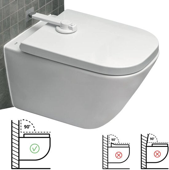 SIPO Stroller Accessories - Toilet Seat Lock - Child Safety Toilet Lock - Set of 2 - for Children - No Drilling Required - White