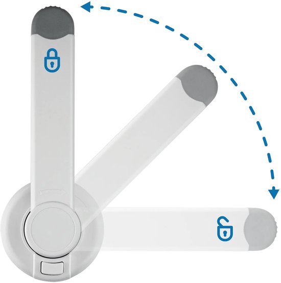 SIPO Stroller Accessories - Toilet Seat Lock - Child Safety Toilet Lock - Set of 2 - for Children - No Drilling Required - White