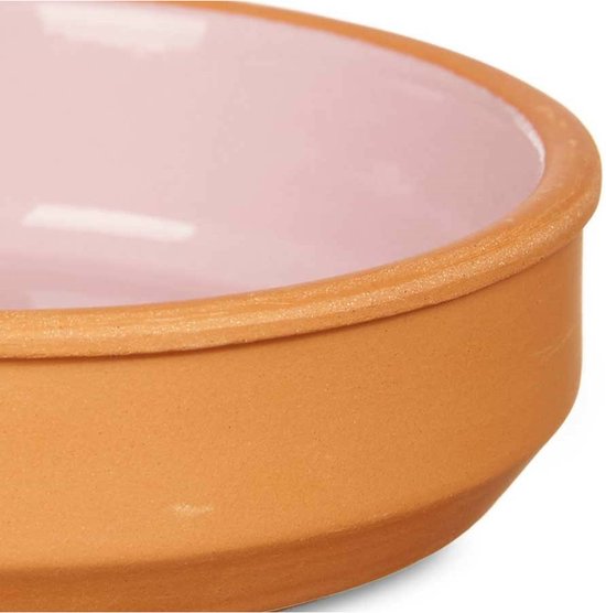 La Dehesa - Tapas / Creme brulee schaaltjes - 8x stuks - terracotta / roze - 16 x 4 cm - serveerschaaltjes - hapjes - voedsel
