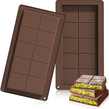 Chocoladevormen - Diepe Dubai Siliconen Vorm - BPA-vrij - Anti-aanbaklaag - Chocolade Zelf Maken - 2 Stuks .
