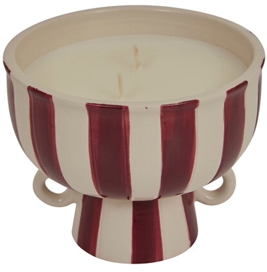Chéri Scented Candle Jar - Scented Candle - Luxury Decorative Candle - 25h Burn Time - Floral & Spicy Scented Candle - for Living Room Atmosphere Candle - Decorative Candle in Jar Gift Idea - Ceramic - 310 g - Red