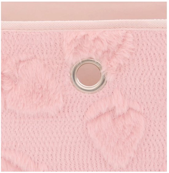 Atmosphera Kids Fraiz opbergmand roze – opvouwbaar, 30 x 30 x 30 cm – foto 4