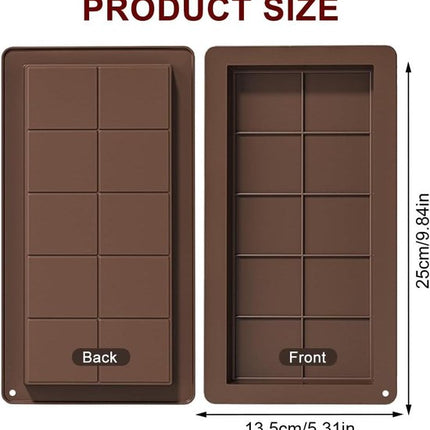 Chocoladevormen - Diepe Dubai Siliconen Vorm - BPA-vrij - Anti-aanbaklaag - Chocolade Zelf Maken - 2 Stuks .