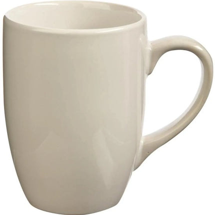 5Five Koffiemokken Colorama - 6x stuks - Keramiek - wit - 380 ml - 9 x 11 cm