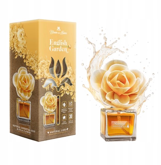 Elix - Bloom at Home Decoratieve Luchtverfrisser - Air Freshener - English Garden Geur - Luchtverfrisser Huis Langdurig - Aroma Diffuser - 100 ml - English Garden