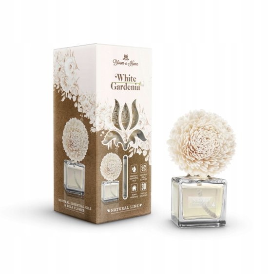 Elix Bloom at Home luchtverfrisser met bloem – White Gardenia, 100 ml