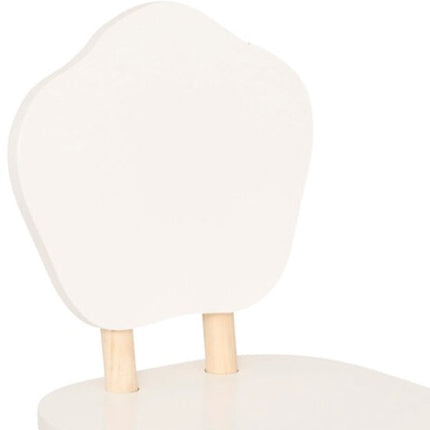 Douceur Organic Kindermeubel - Kindermeubelset - Kindermeubel - 1 Tafel + 1 Stoel - Set voor Kinderen - MDF & Dennenhout - Wit