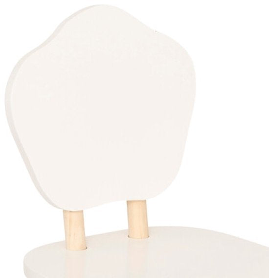 Douceur Organic Children's Furniture - Children's Furniture Set - Children's Furniture - 1 Table + 1 Chair - Set for Kids - MDF & Pine Wood - White
