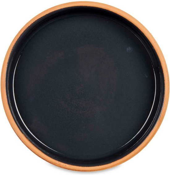 La Dehesa Tapas Servierschale - 2er-Set - Terrakotta - schwarz - D23 x H4 cm - zum Servieren von Häppchen - Auflaufform - rund