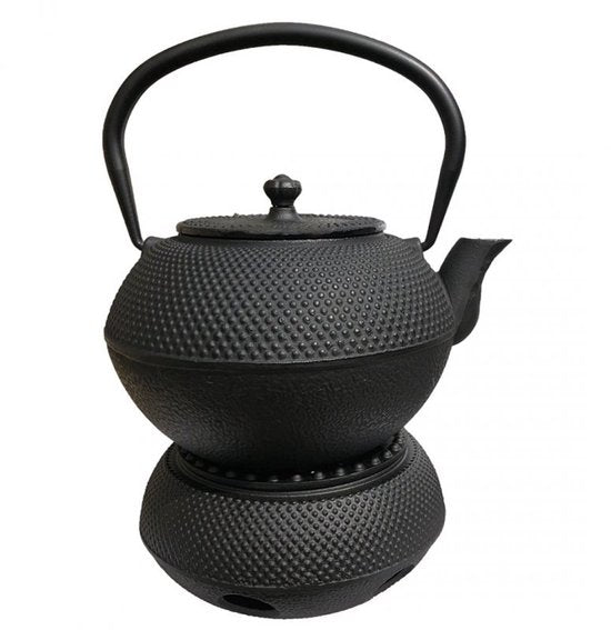 Kinghoff theepot warmer van gietijzer – voor theelicht, Ø 14,5 x 7 cm, zwart – foto 7