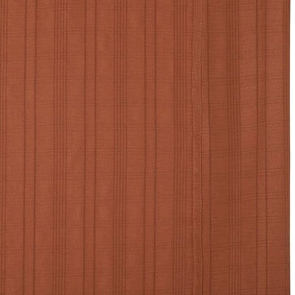 Gordijn - Vitrage - Luchtig Gordijn - Geplooid Strepenpatroon - Raamdecoratie voor Binnen - Polyester - 140 x 240 cm - Terracotta