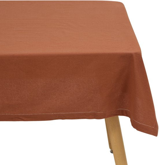 Atmosphera Tafelkleed - terracotta - katoen - 240 x 140 cm - rechthoek - tafellaken