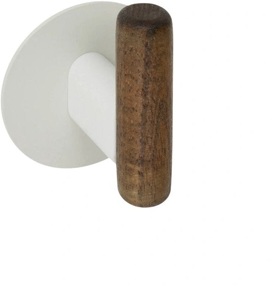 5Five Cassie Self-Adhesive Wall Hook - Set of 2 pieces - 7 x 5 x 8 cm - Brown / Beige