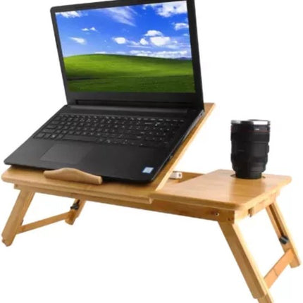 Ruhhy Bamboe Laptopstandaard - Perfec voor Ergonomisch Werken - Voor Laptops tot 17 inch