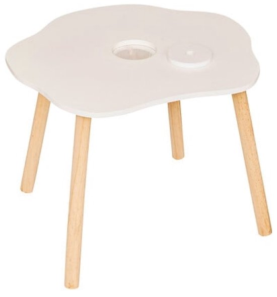 Douceur Organic Children's Furniture - Children's Furniture Set - Children's Furniture - 1 Table + 1 Chair - Set for Kids - MDF & Pine Wood - White