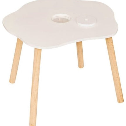 Douceur Organic Kindermeubel - Kindermeubelset - Kindermeubel - 1 Tafel + 2 Stoelen - Set voor Kinderen - MDF & Dennenhout - Wit