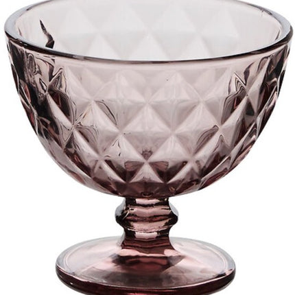 IJscoupe - Set van 6 - IJsjeshouder - Dessertkom - Glazen IJsbeker - Dessertkom Glas - Coupe voor IJs, Sorbet & Nagerechten - Vaatwasserbestendig - 300 ml - Roze