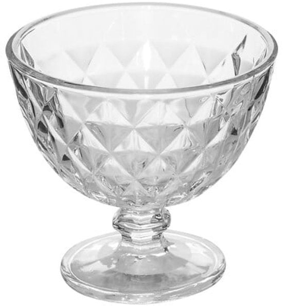 Ice Cream Sundae Cups - Set of 6 - Ice Cream Holder - Dessert Bowl - Glass Ice Cream Cup - Glass Dessert Bowl - Sundae Glass for Ice Cream, Sorbet & Desserts - Dishwasher Safe - 300 ml - Transparent