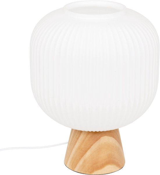 Atmosphera Travis Table Lamp - Ø20xH25 cm - White