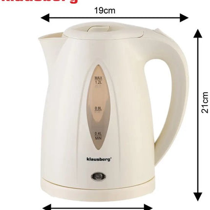 Klausberg KB-9002 - Waterkoker - 1.2 liter - beige - 1100 watt