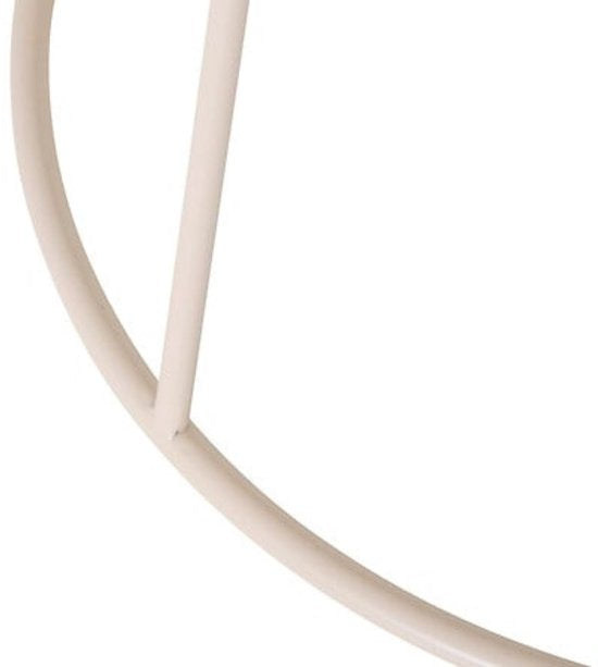 Salontafel en bijzettafel latte Ø 38 cm metaal beige rond compact