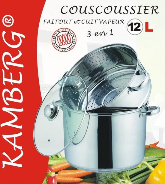 Couscoussier 3 en 1 - Acier inoxydable