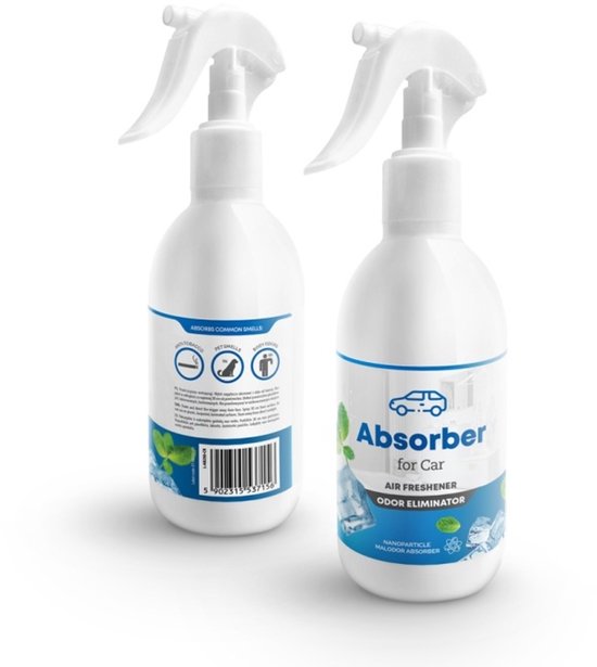 Elix - Absorber Auto Geurverwijderaar Spray - Car Odor Eliminator - Geur Neutralizer Auto - Auto Luchtverfrisser voor Interieur & Bekleding - 250ml - For Car