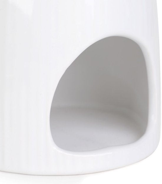 Homla Fires geurbrander met geurwax Fresh Linen – keramiek, wit/ecru – foto 3