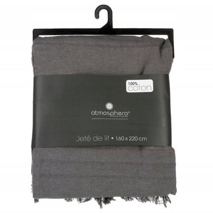 Vintage Bedspread 160x220 cm Grijs - Stijlvolle Katoenen Plaid