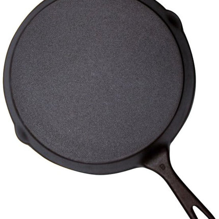 Hage - Gietijzeren Koekenpan - Cast Iron Frying Pan - Mini Bakpan - Natuurlijk Antiaanbak Effect - BBQ & Kampvuur - Voor Bakken, Braden, Grillen & Serveren - Ø20 x 4.5 cm - Zwart