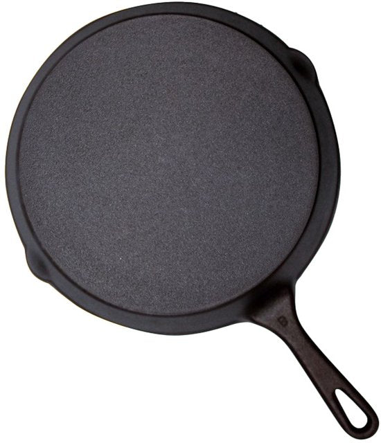 Hage - Gietijzeren Koekenpan - Cast Iron Frying Pan - Mini Bakpan - Natuurlijk Antiaanbak Effect - BBQ & Kampvuur - Voor Bakken, Braden, Grillen & Serveren - Ø20 x 4.5 cm - Zwart
