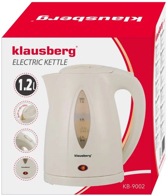Klausberg KB-9002 - Wasserkocher - 1,2 Liter - beige - 1100 Watt
