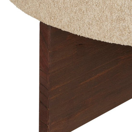 Atmosphera Kayan Poef Bouclé - Ø50xH30cm - Beige