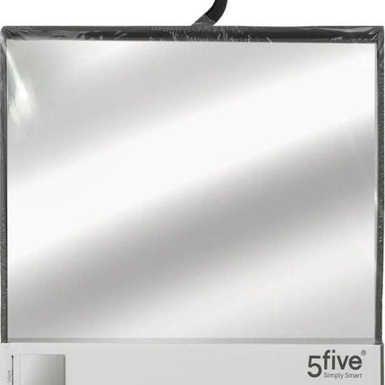 5Five Carreaux de miroirs autocollants - lot de 4 - verre - adhésifs - 30 x 30 cm - carrés - mur/porte/cloison