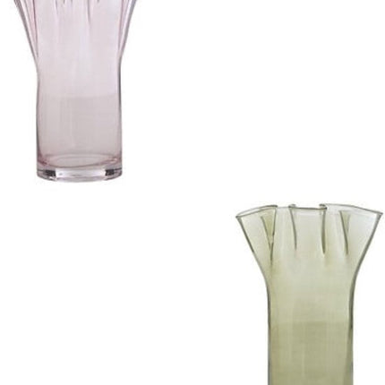 Atmosphera - Glazen Vaas Rozenbloem - 23.5 cm Mondgeblazen - Waterdicht