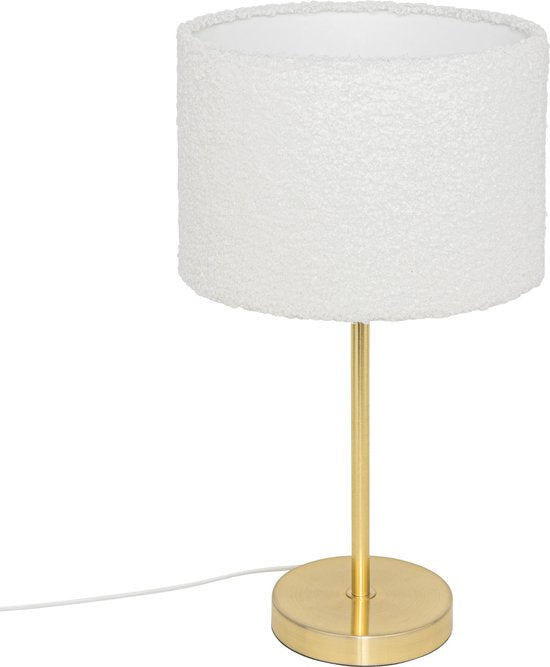 Atmosphera Tina Table Lamp - 28 x 28 x 49 cm - White / Gold