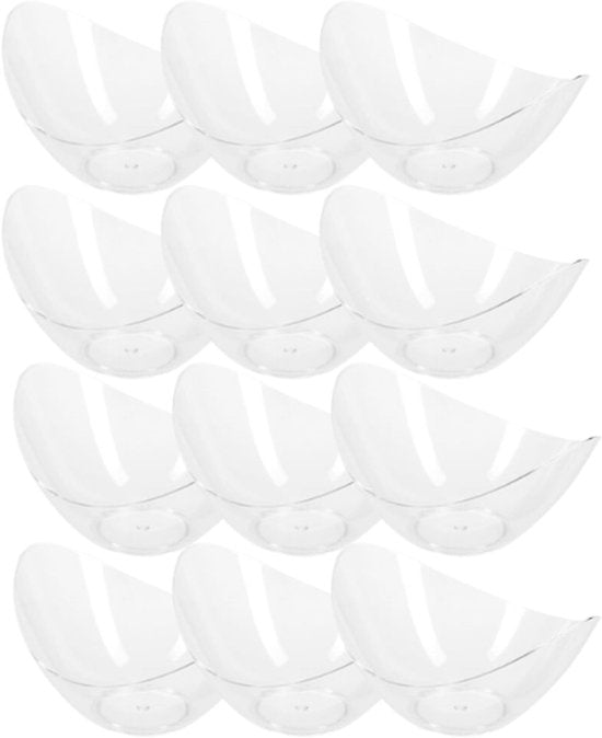Verrines Serveerschaal Set - 12 Stuks - Amuse Schaaltjes - Mini Dessertglaasjes - Voor Hapjes en Desserts - 70 ml - Kunststof - 7,1 x 3,5 x 5,8 cm - Transparant