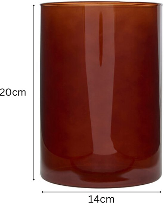 Atmosphera Lidy glazen vazen amberbruin – set van 2, Ø 14 x 20 cm – foto 6